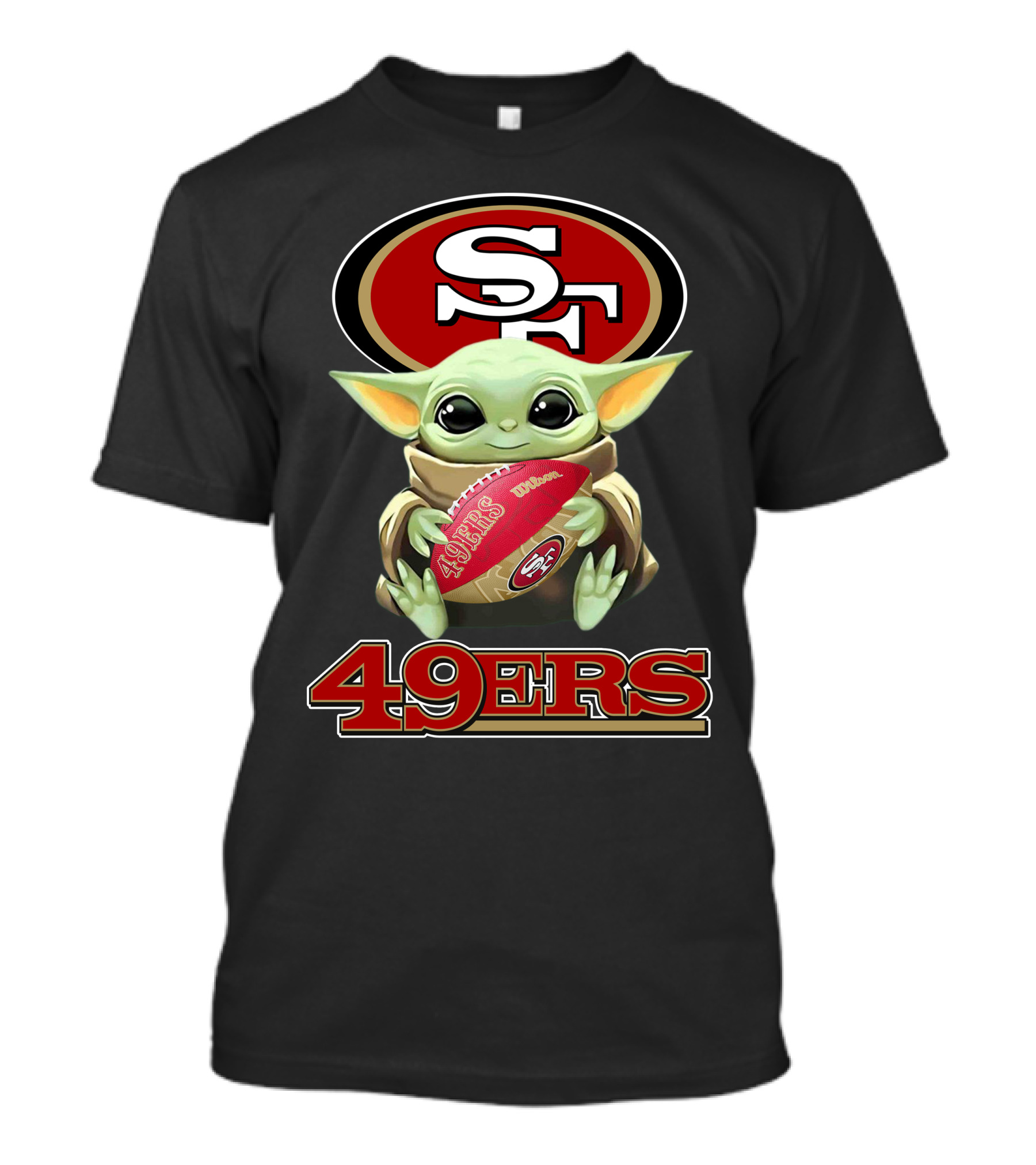49ers Baby Yoda San Francisco Football Icon Slogan T-Shirt