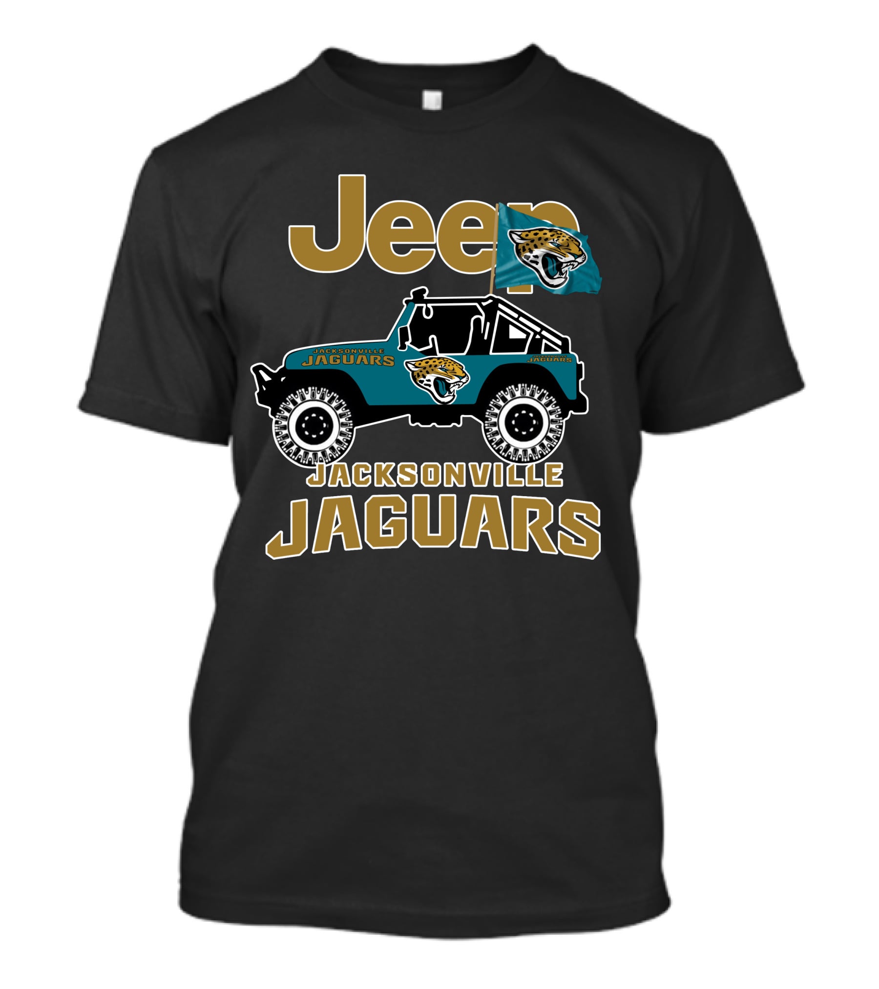 Jeep Jacksonville Jaguars Football Team Logo Vehicle T-Shirt