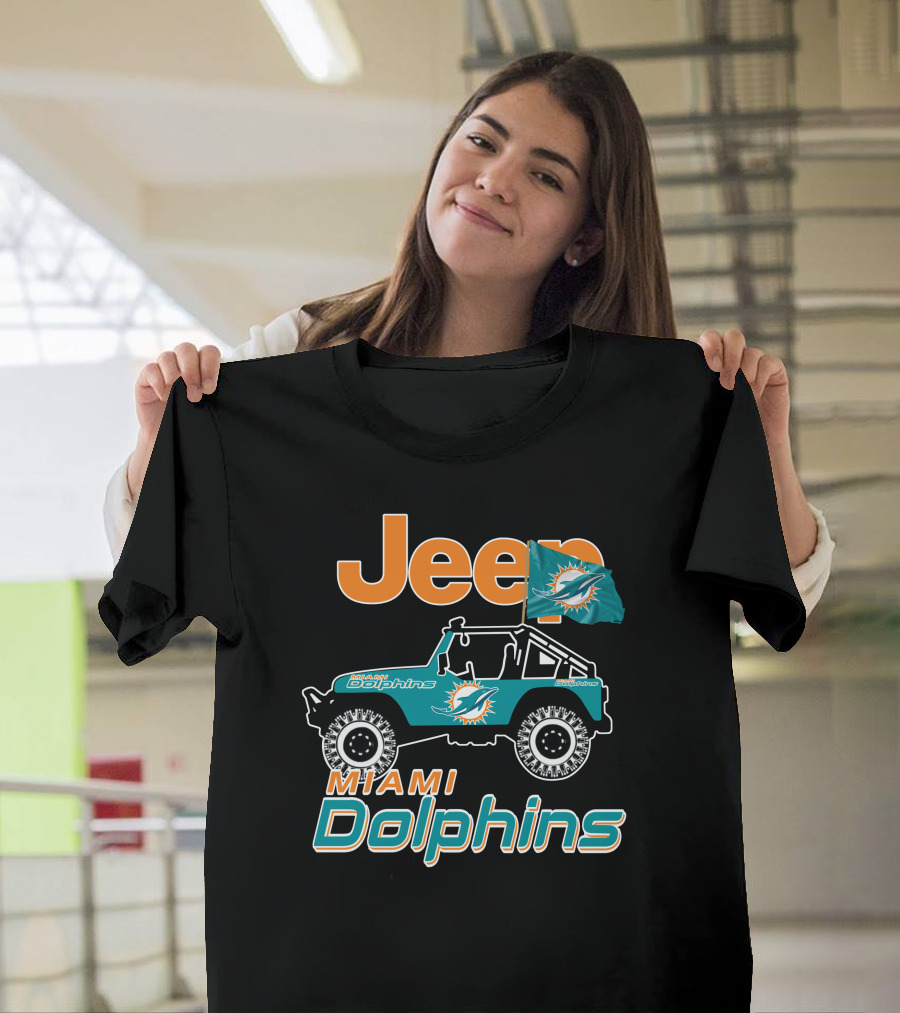 Jeep Miami Dolphins Flag T-Shirt