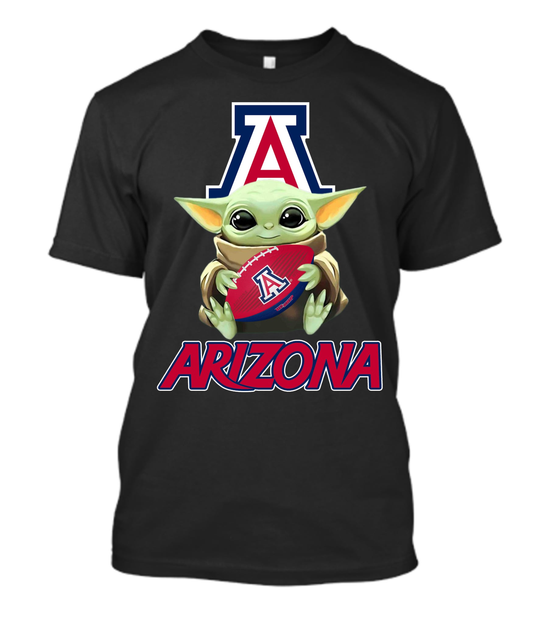 Arizona Wildcats Baby Yoda Football Fan T-Shirt