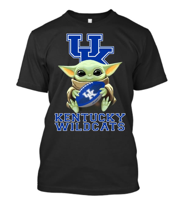 Kentucky Wildcats Baby Yoda Football Fan T-Shirt