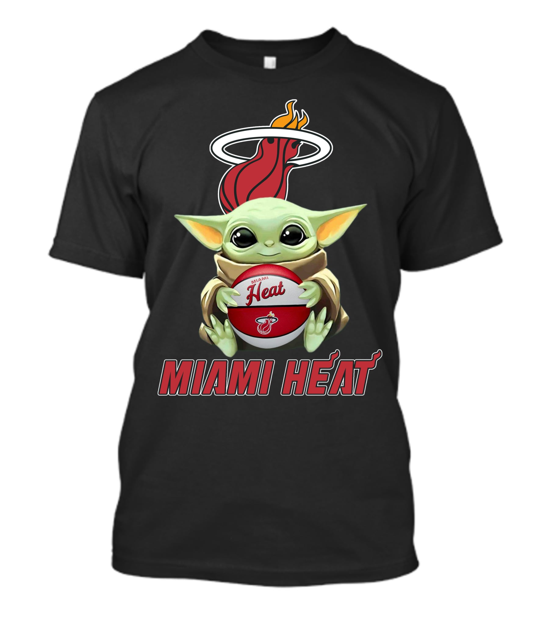 Miami Heat Baby Yoda Basketball Team T-Shirt