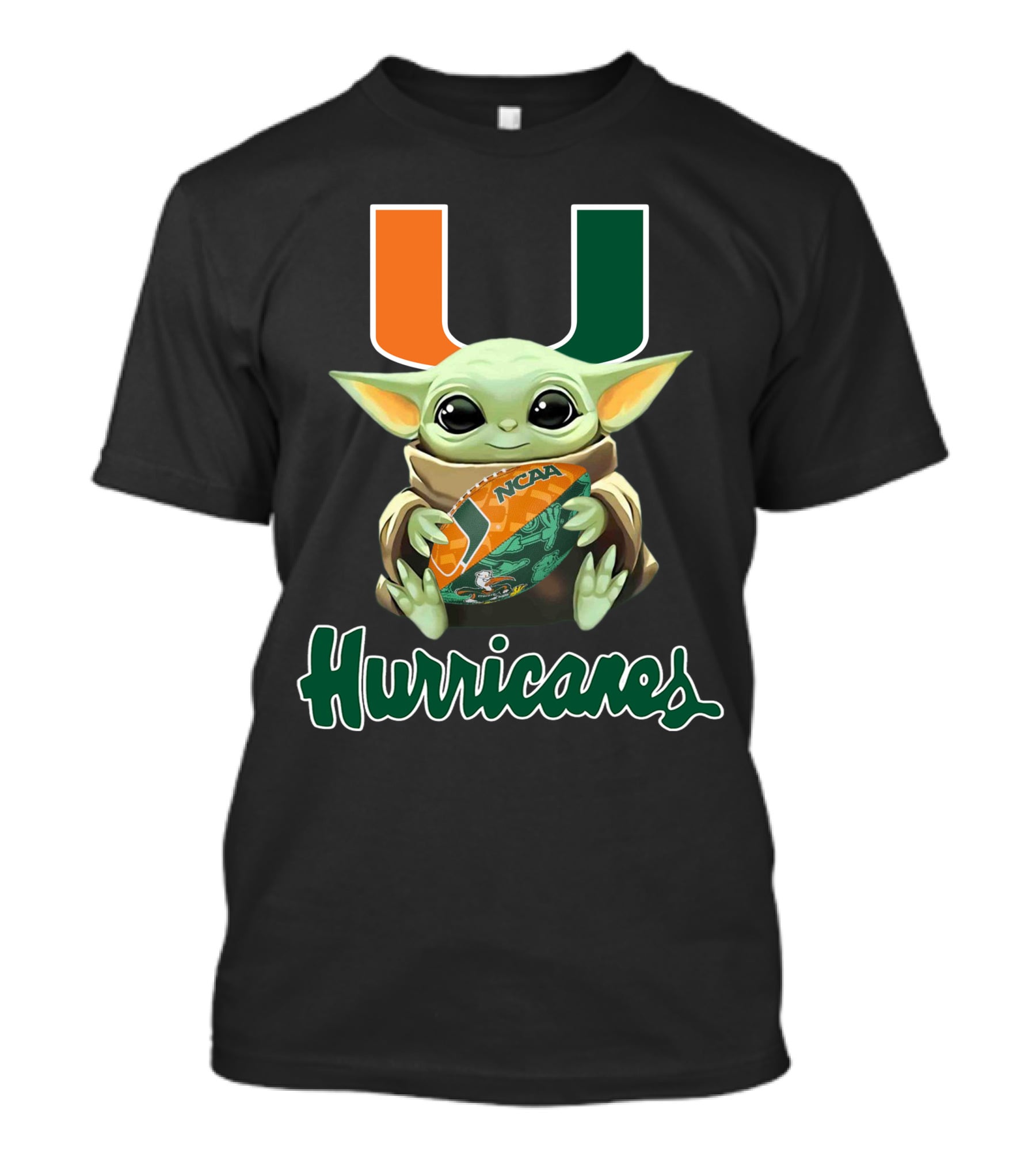Miami Hurricanes Baby Yoda Ncaa U T-Shirt