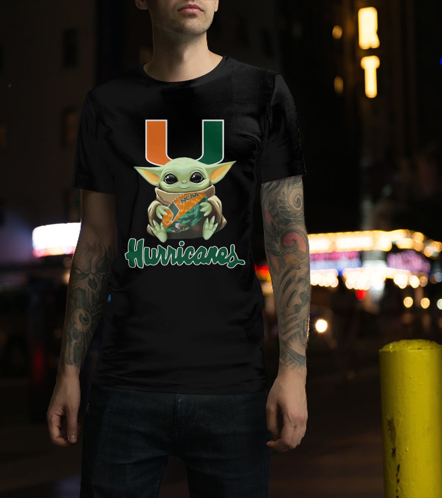 Miami Hurricanes Baby Yoda Ncaa U T-Shirt