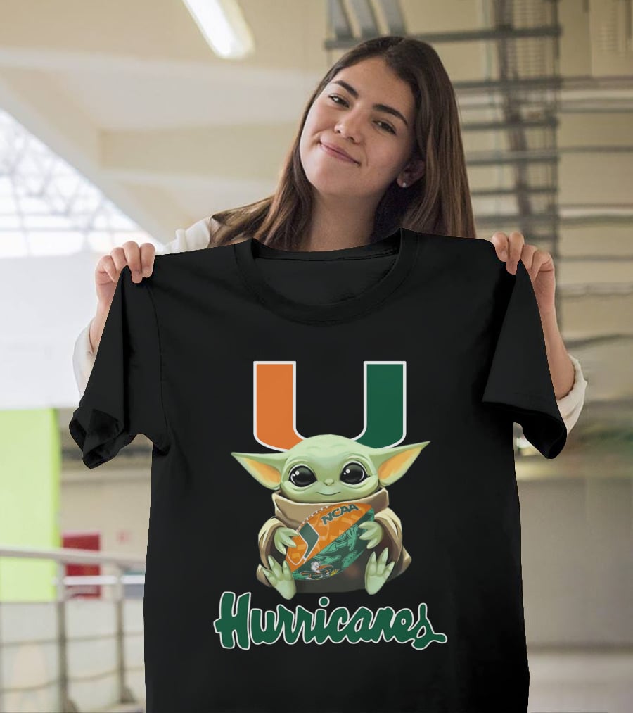 Miami Hurricanes Baby Yoda Ncaa U T-Shirt