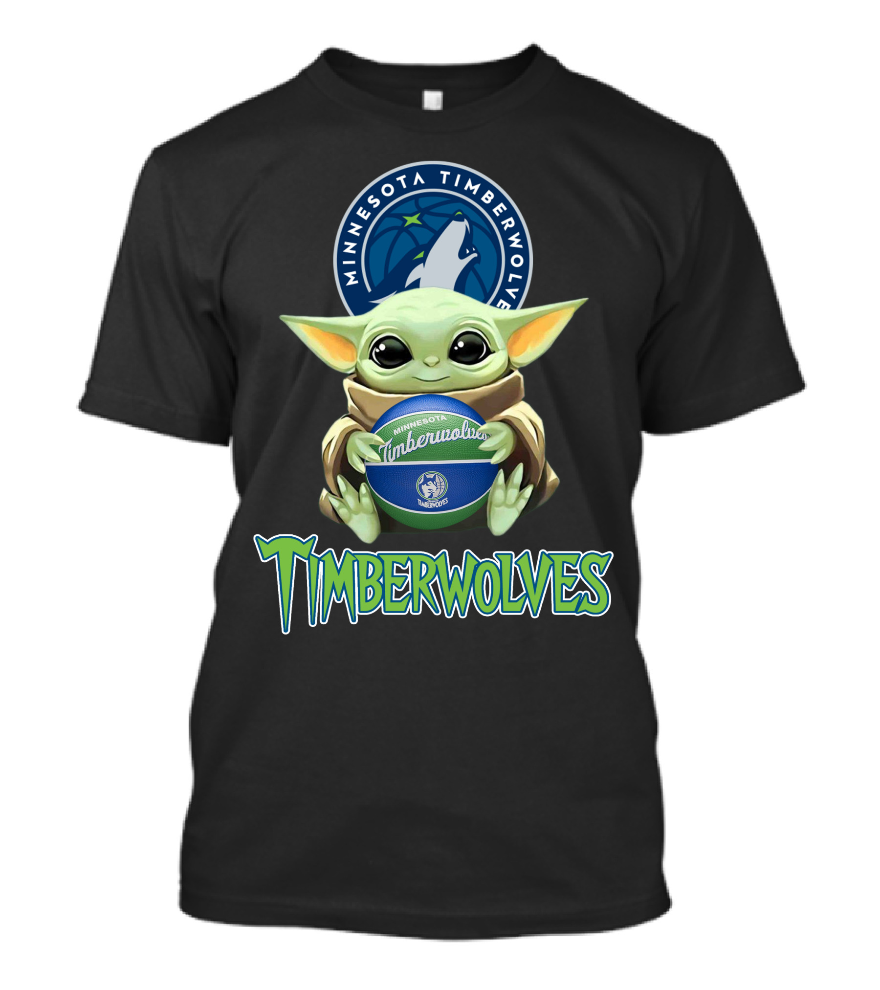 Minnesota Timberwolves Baby Yoda Basketball T-Shirt