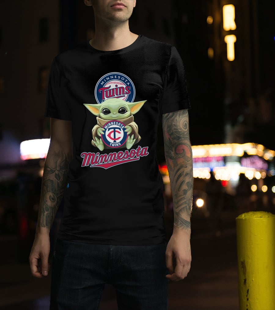 Minnesota Twins Baby Yoda Baseball T-Shirt
