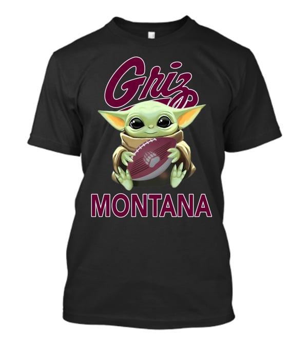 Griz Montana Baby Yoda Football T-Shirt
