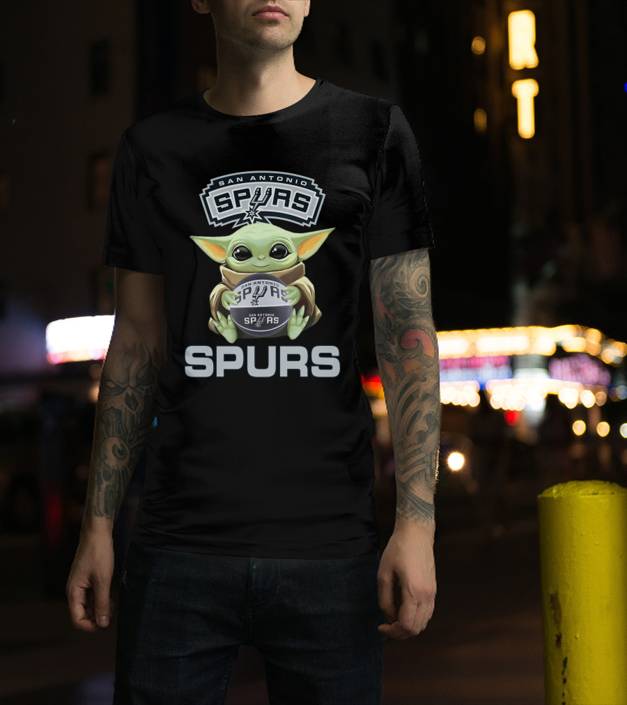 San Antonio Spurs Baby Yoda Basketball Fan T-Shirt