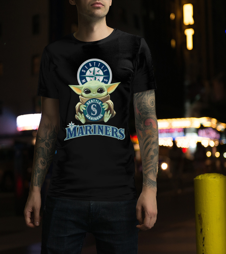 Seattle Mariners Baby Yoda Star Wars T-Shirt