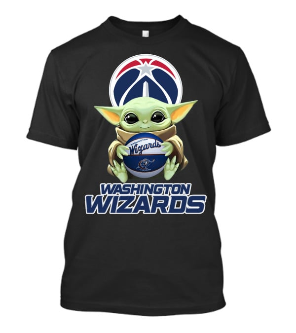 Washington Wizards Baby Yoda Holding Basketball T-Shirt