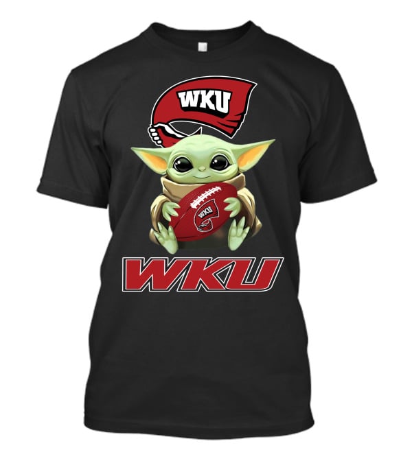 Wku Hilltoppers Baby Yoda Football T-Shirt