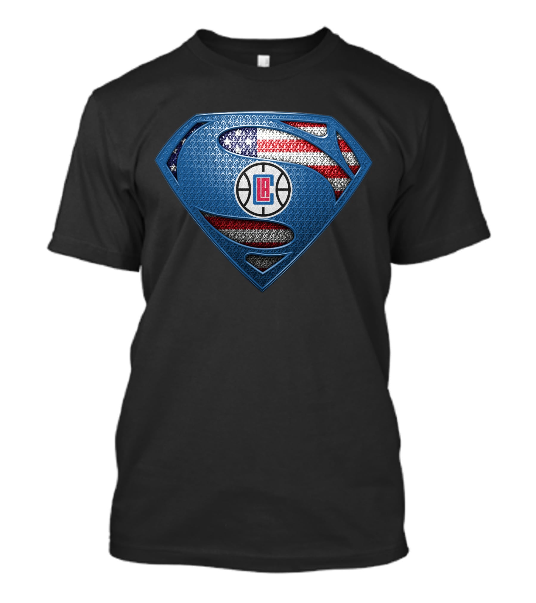 La Clippers Superman Shield American Flag T-Shirt