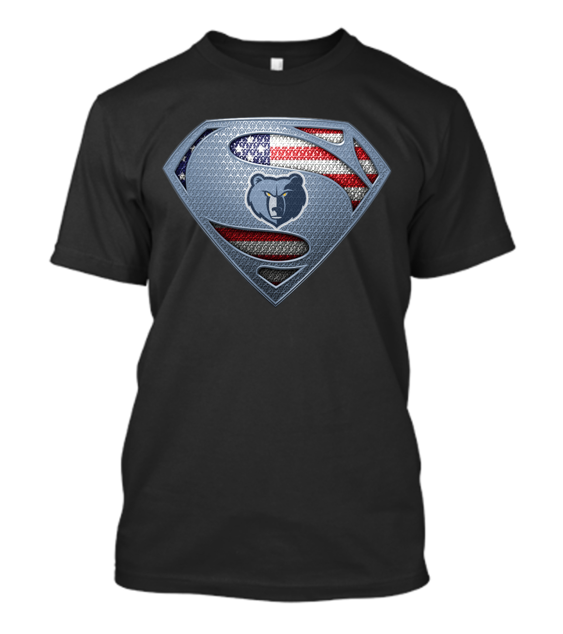 Memphis Grizzlies American Flag Superman T-Shirt