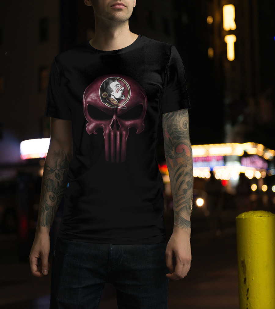 Florida State Seminoles Skull Punisher T-Shirt