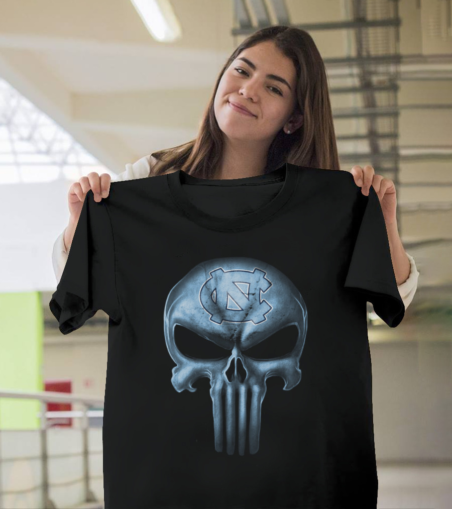 North Carolina Tar Heels Skull T-Shirt