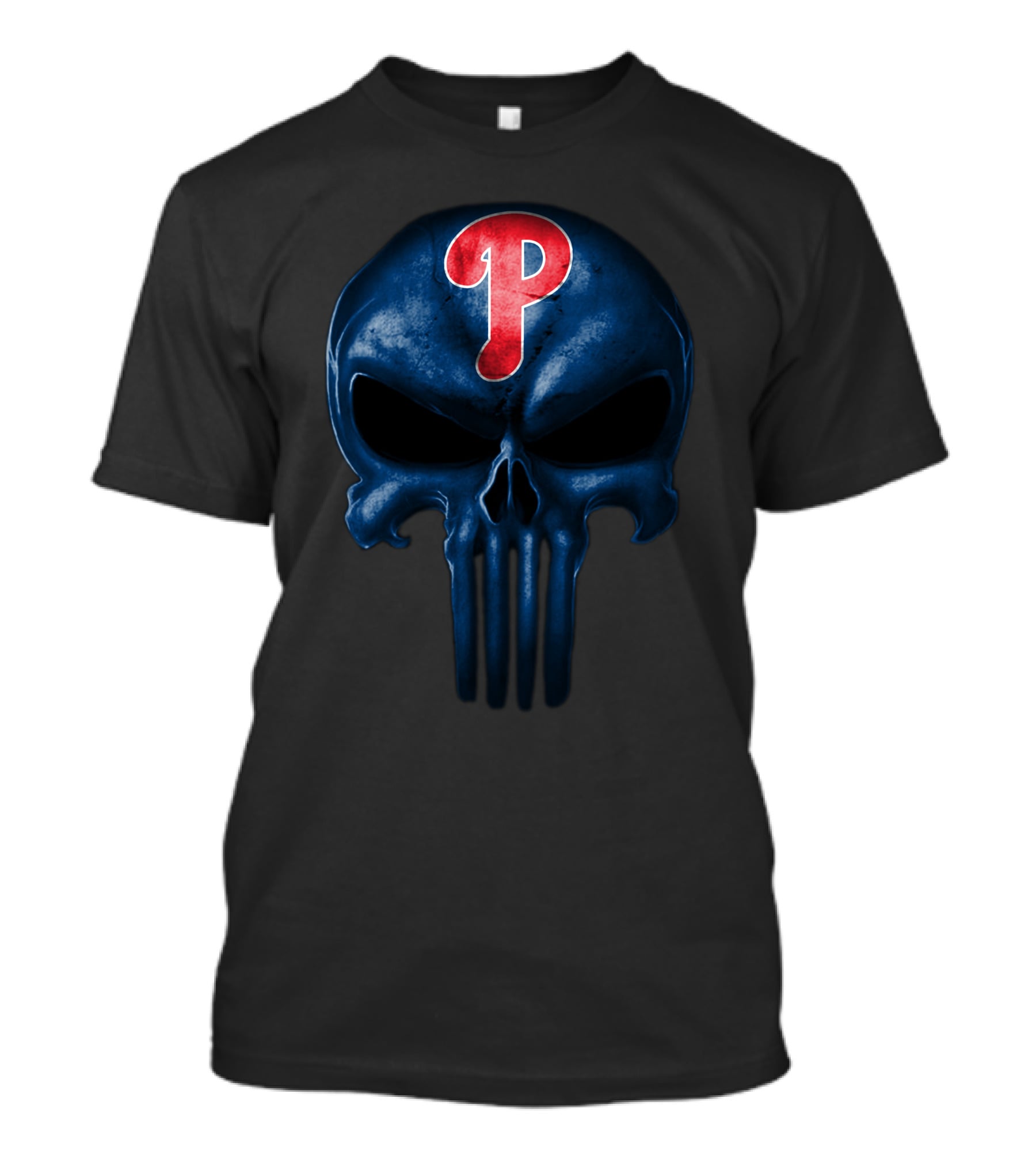 Philadelphia Phillies P Punisher Skull T-Shirt