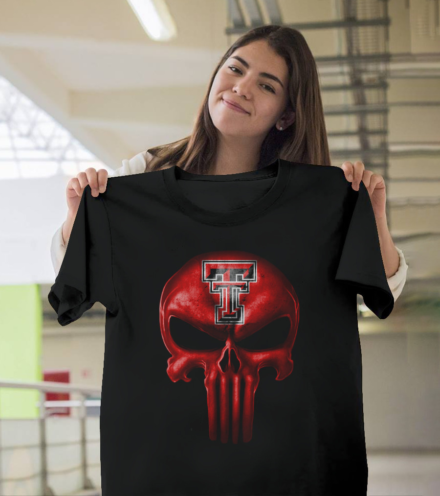 Texas Tech Red Raiders Skull Symbol With Iconic Red And Black Tt T-Shirt