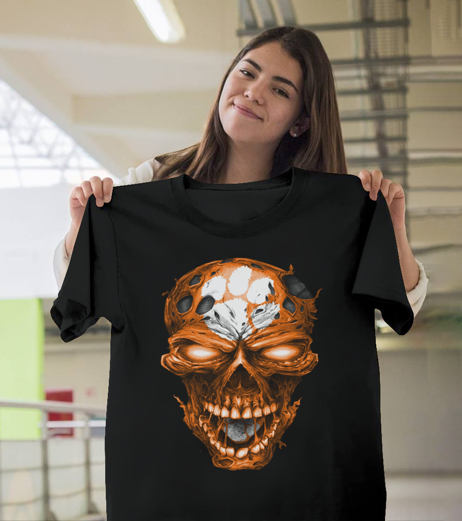 Clemson Tigers Skull Paws T-Shirt