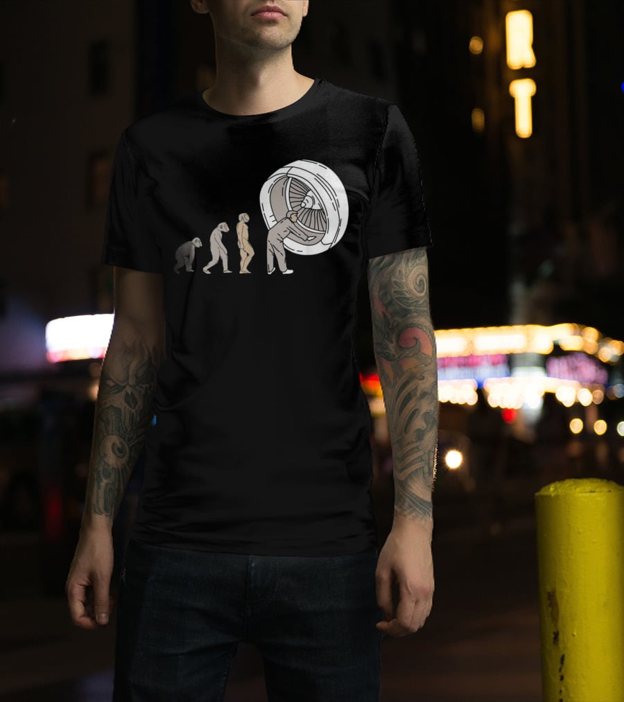 Evolution Of Airplane Mechanic Aircraft Maintenance T-Shirt