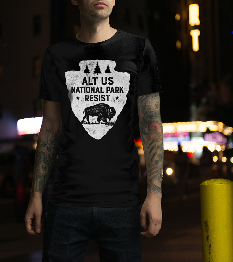 ALT US National Park Resist Bison Arrowhead Emblem T-Shirt