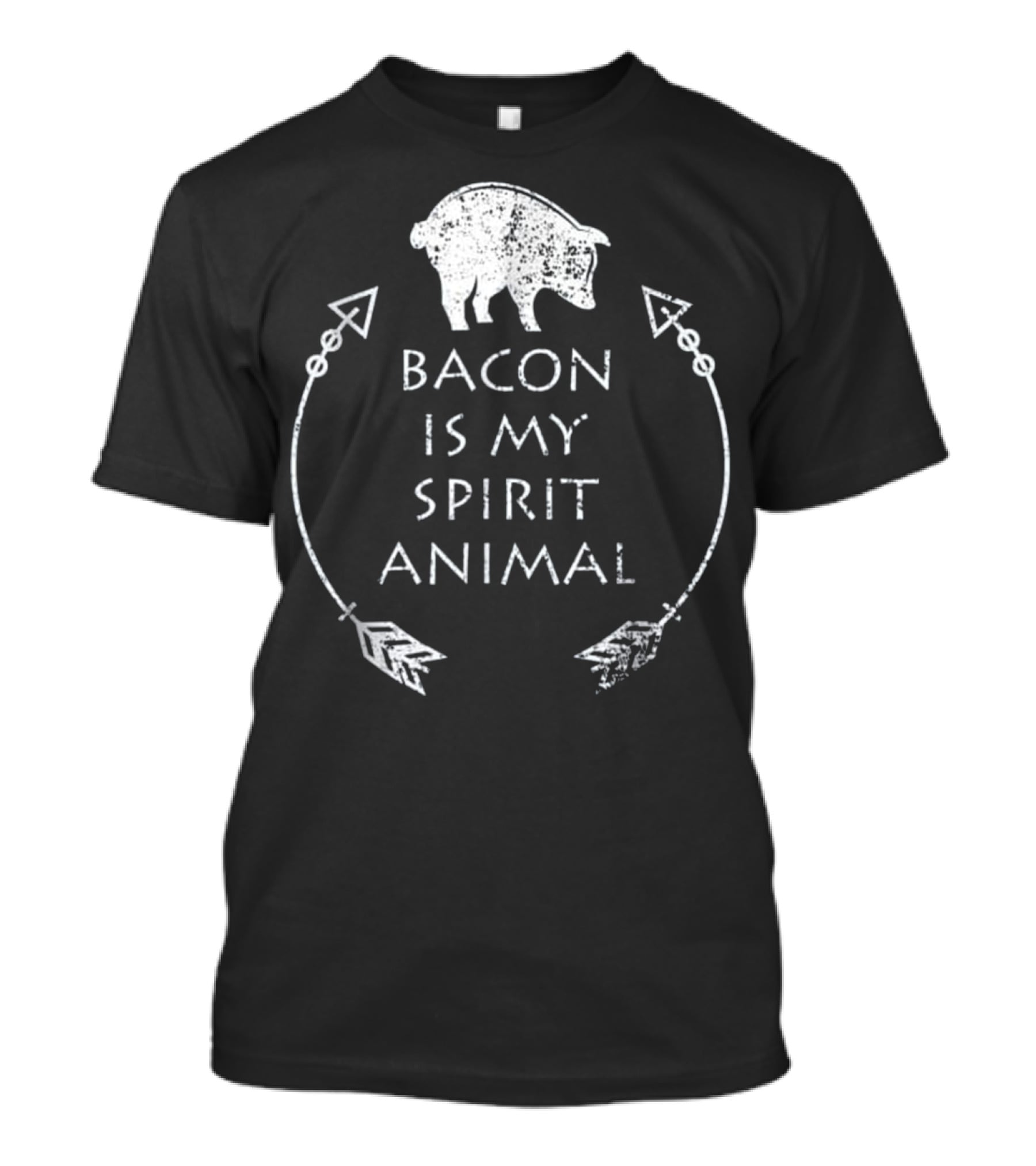 Bacon Is My Spirit Animal Pig With Arrows T-Shirt