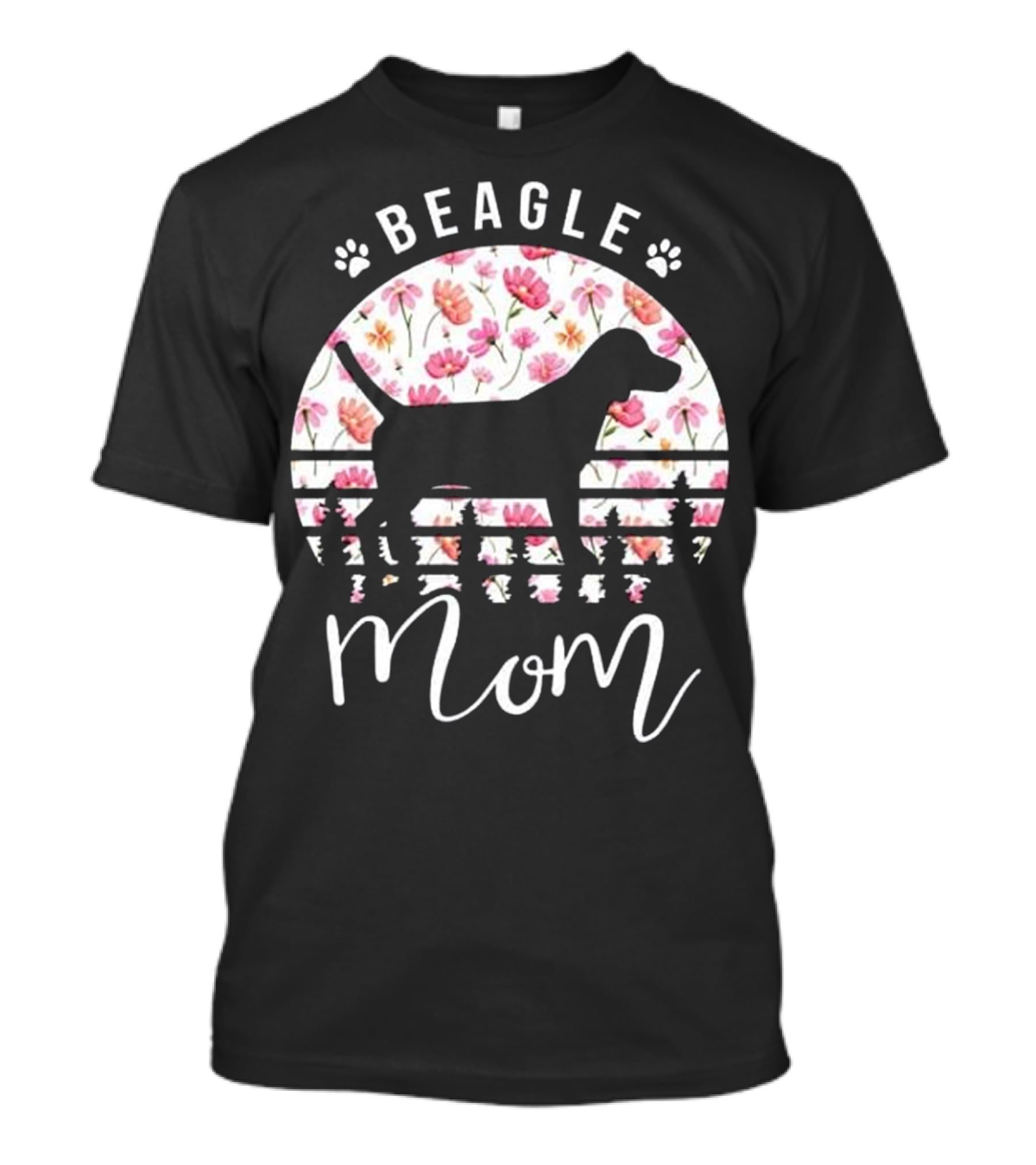 Beagle Mom Floral Mother's Day T-Shirt