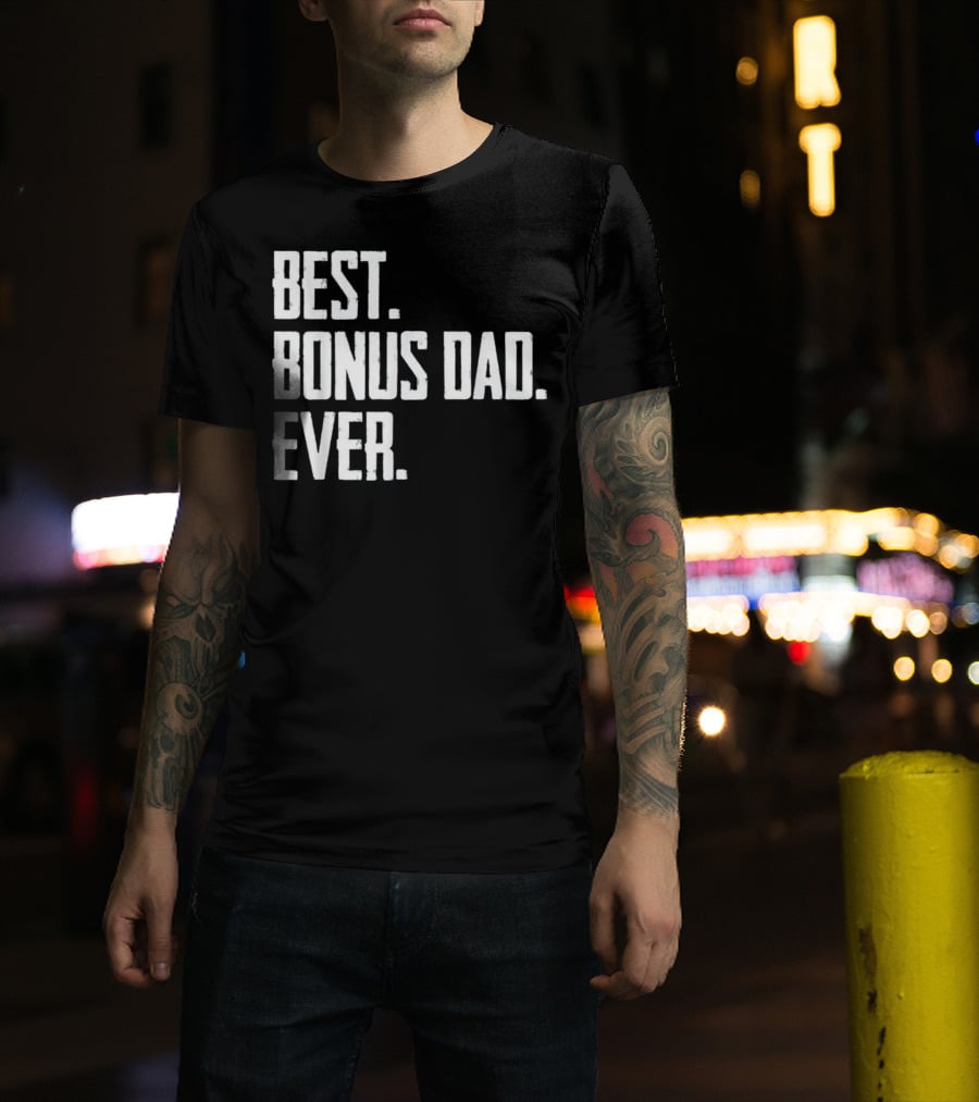Best Bonus Dad Ever Funny Electrician T-Shirt