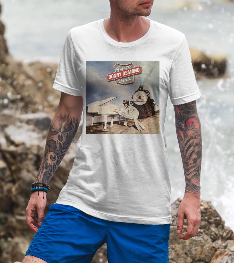 Donny Osmond Disco Train Piano And Steam Engine Scene T-Shirt