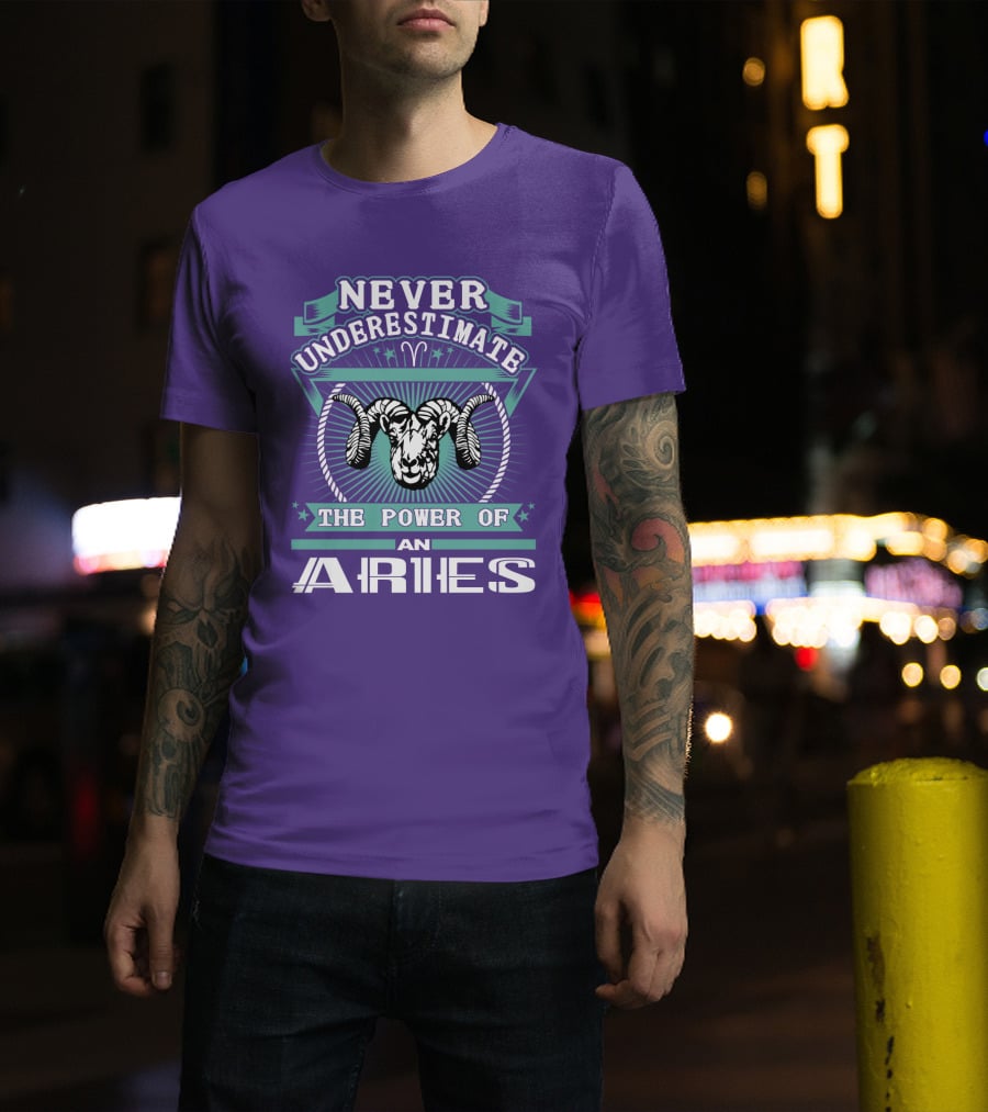 Never Underestimate The Power Of An Aries T-Shirt