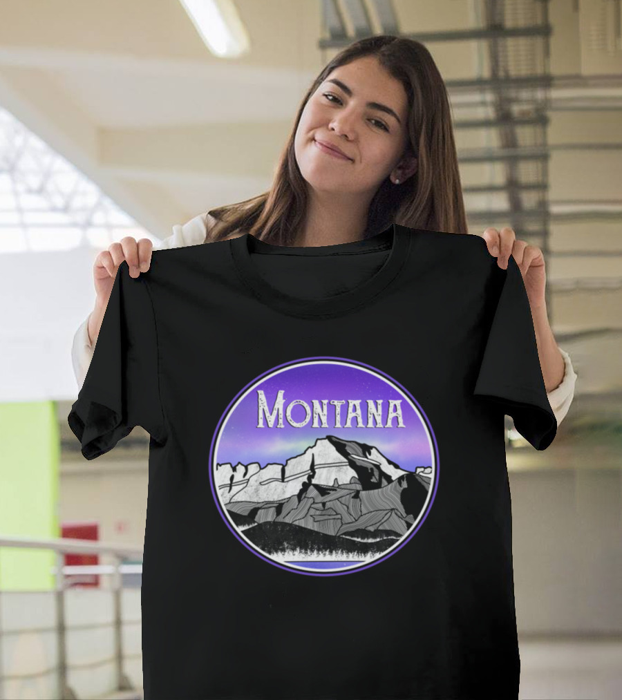 Montana Majestic Mountain Landscape T-Shirt
