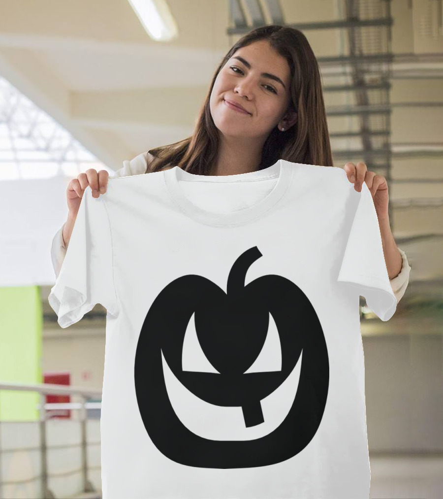 Pumpkin VECTOR Jack O'Lantern Black T-Shirt