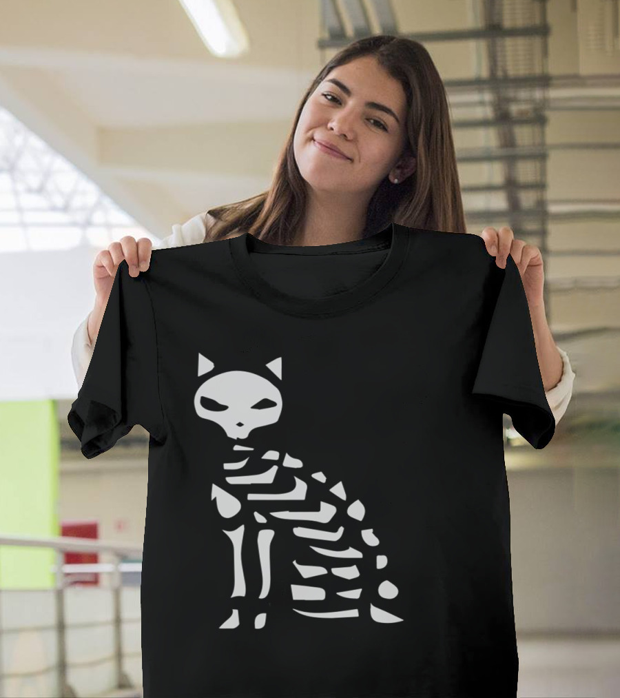 Skeleton and Bones of a Cat Iconic T-Shirt