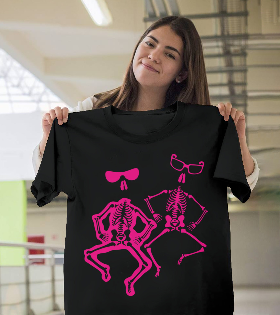 Halloween Skeletons with Sunglasses T-Shirt