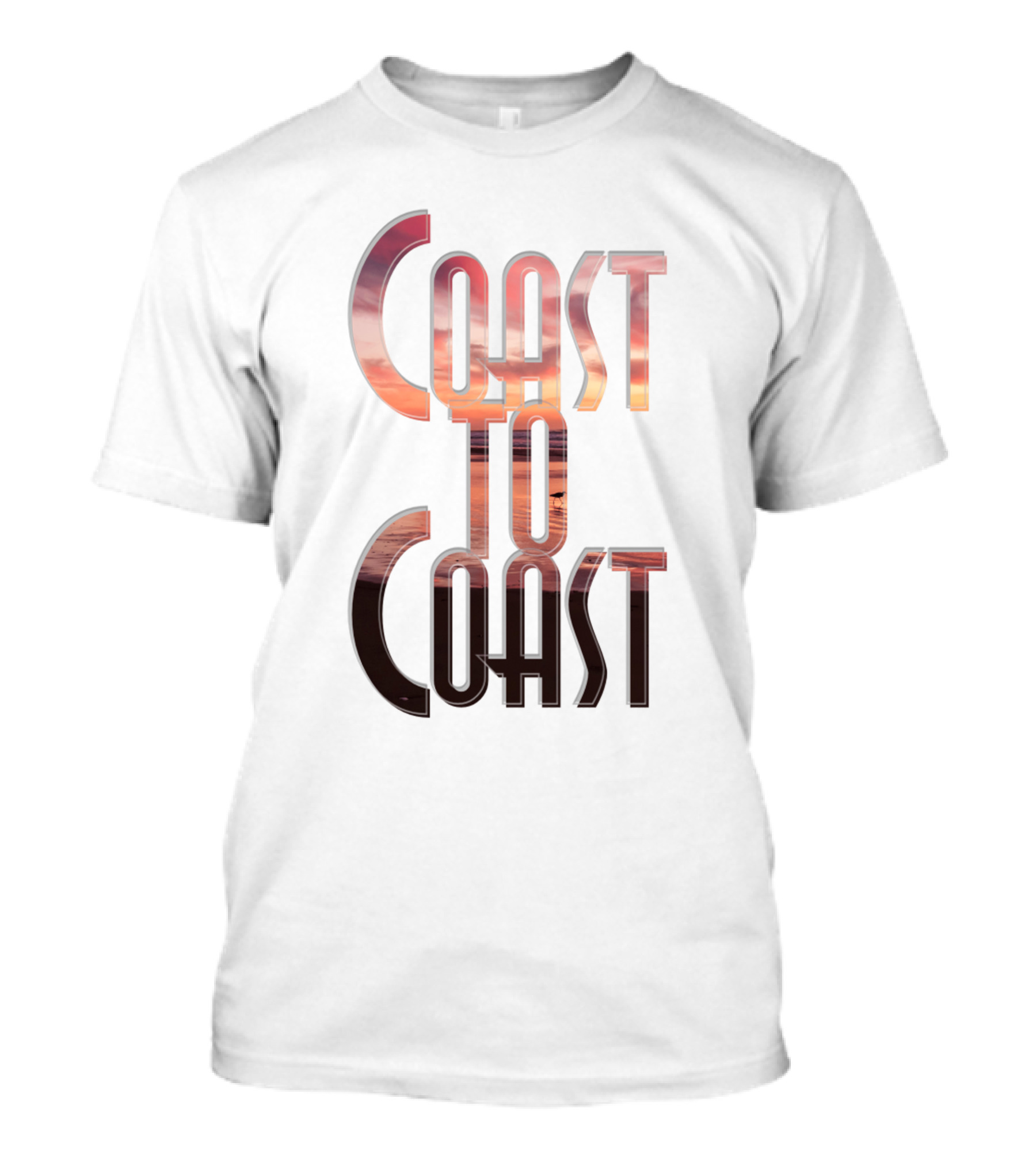 Coast To Coast AM Sunset Reflections T-Shirt