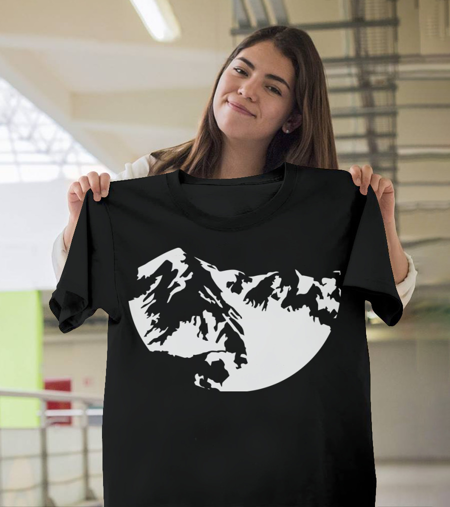 Denver Mountain Silhouette in White T-Shirt