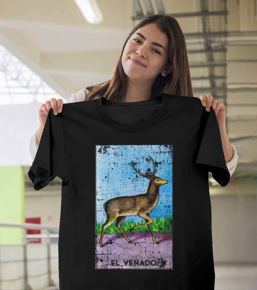 El Venado 45 Mexican Loteria Bingo Card T-Shirt