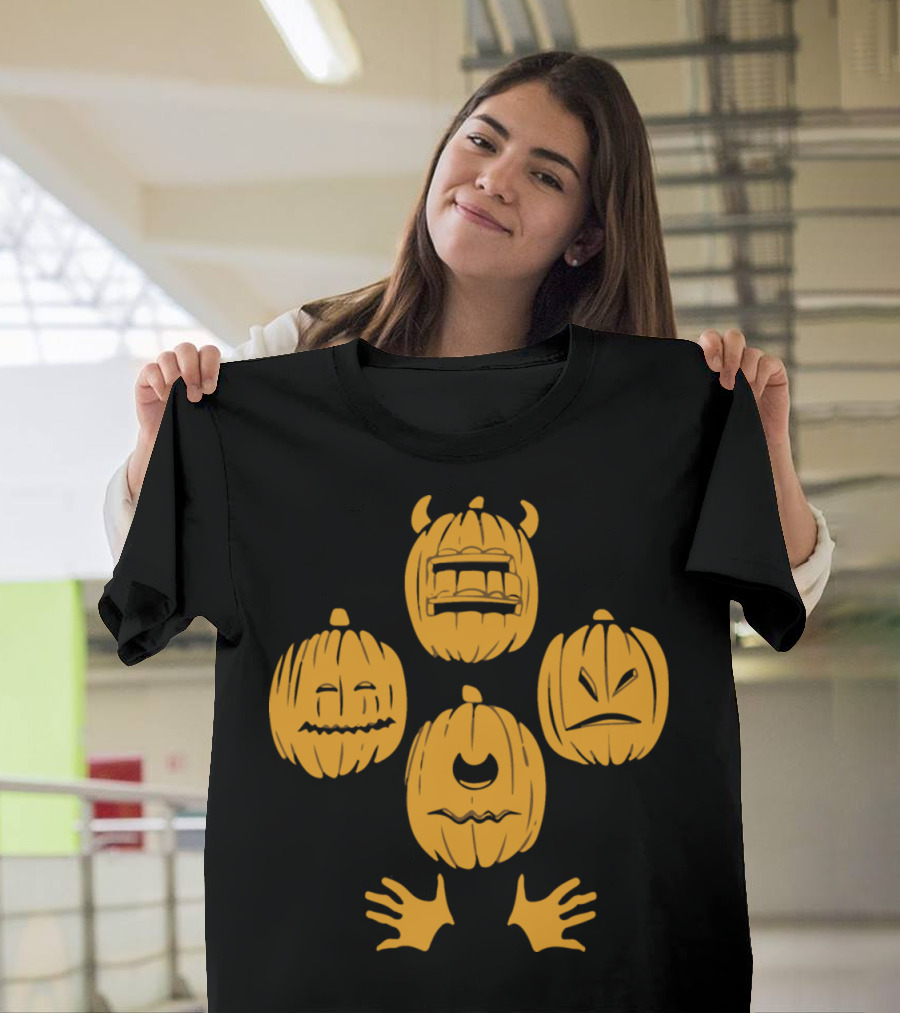 Pumpkin Smashsody Halloween Rock Faces Classic T-Shirt