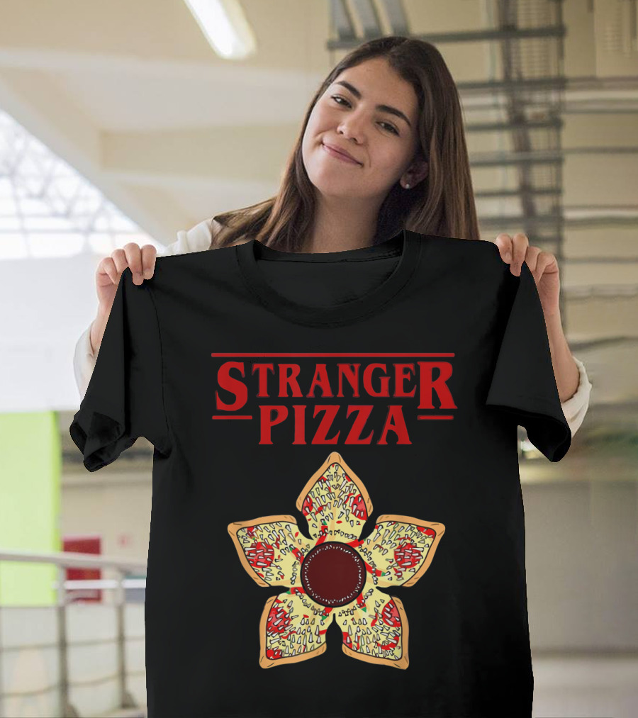 Stranger Pizza Funny Parody Upside Down Monster Slice T-Shirt