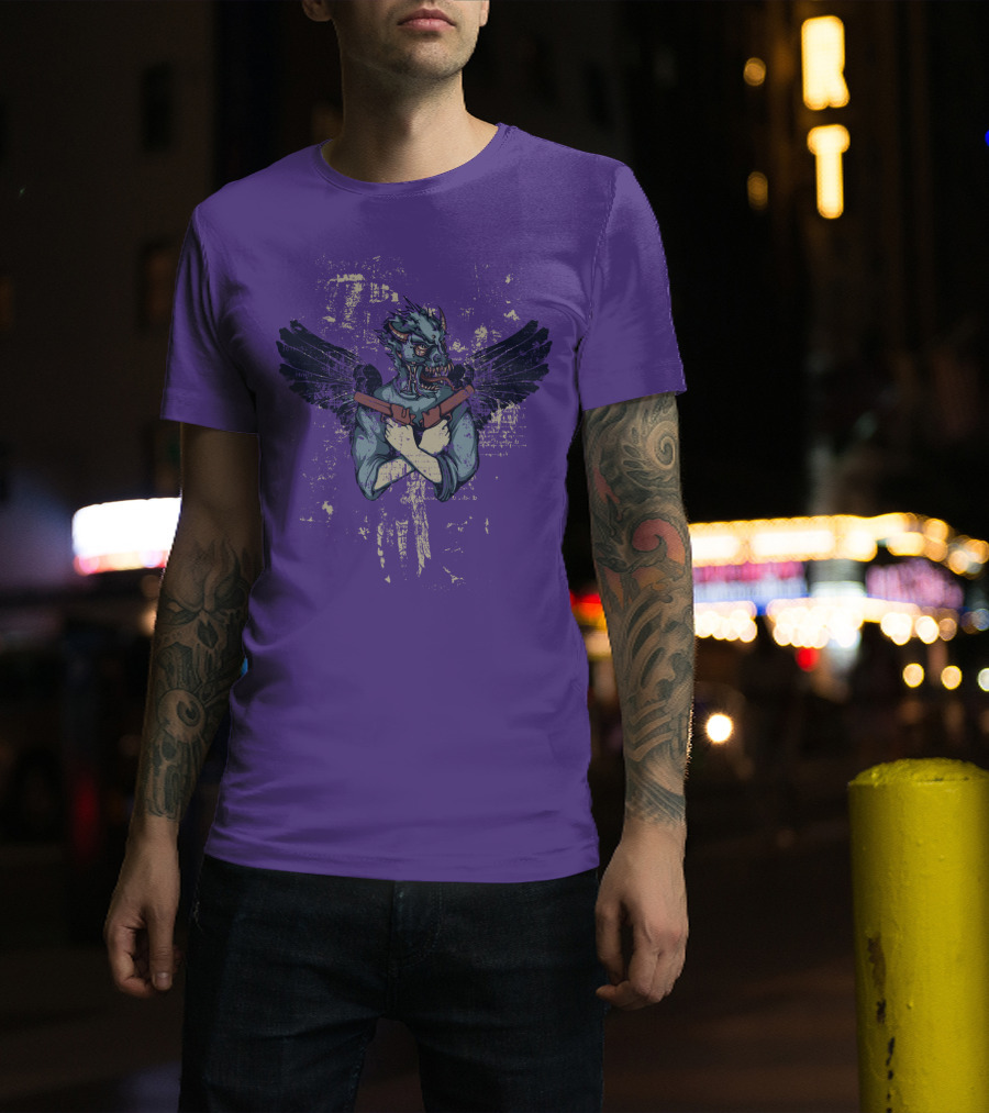 THE CHIM Winged Creature With Shielded Arms T-Shirt