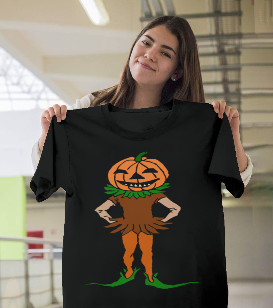 Pumpkin Boy Halloween Cartoon Character T-Shirt