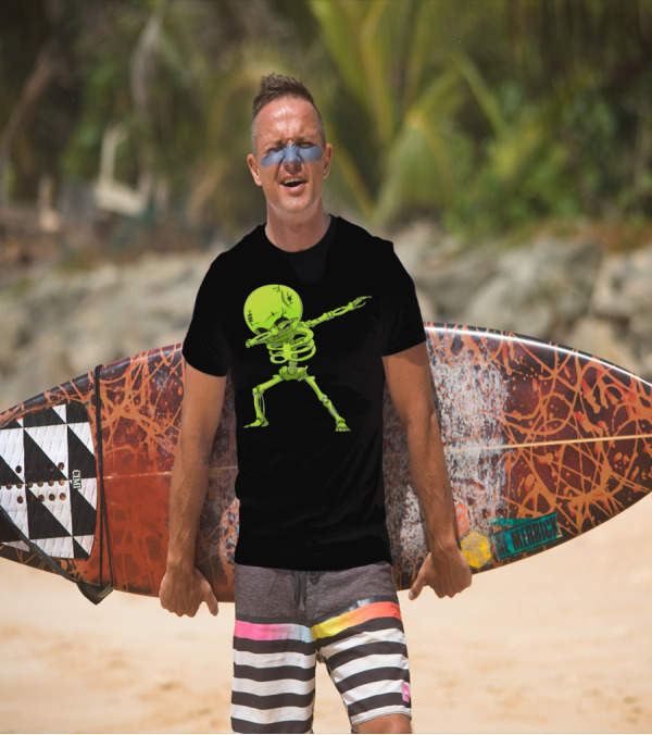 Come On Neon Dabbing Skeleton T-Shirt