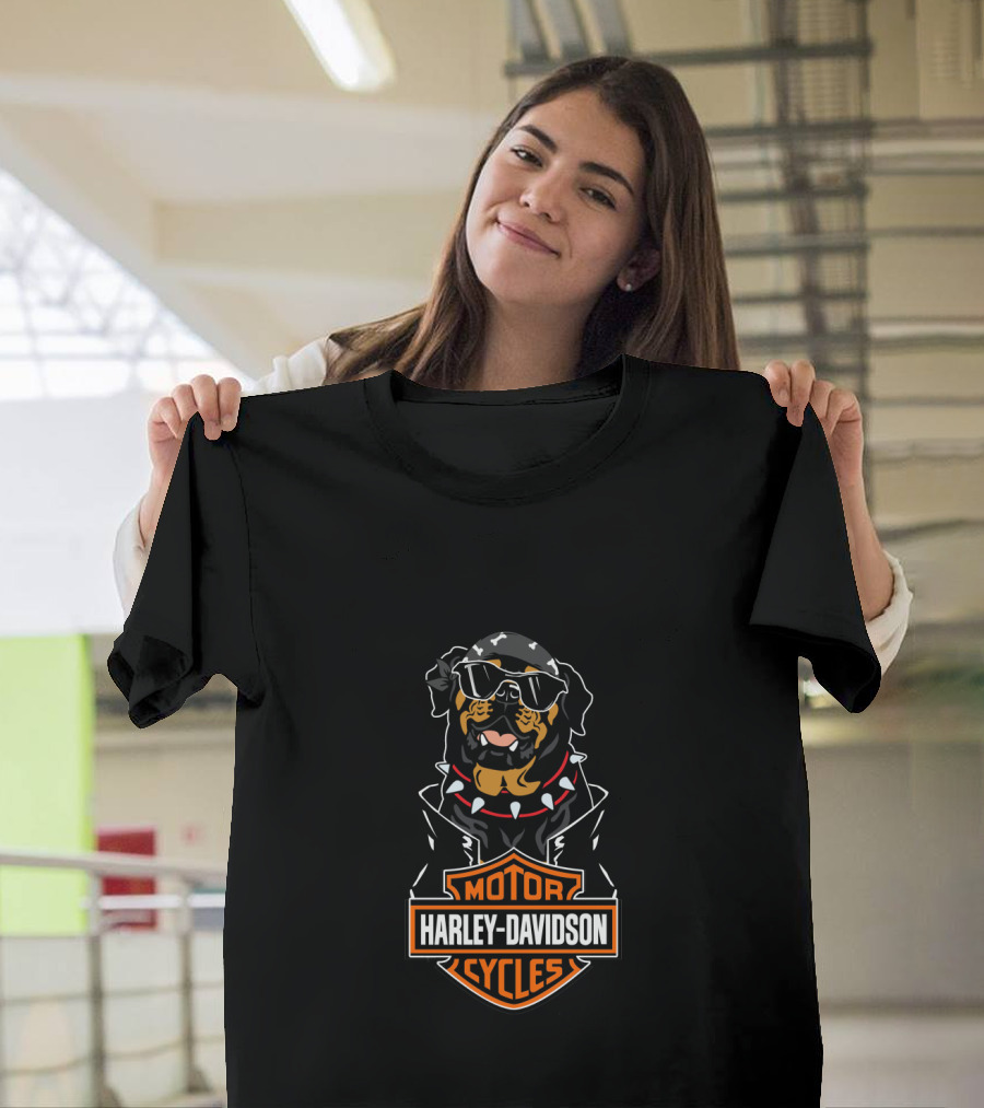 Rottweiler Harley Davidson Motorcycles T-Shirt