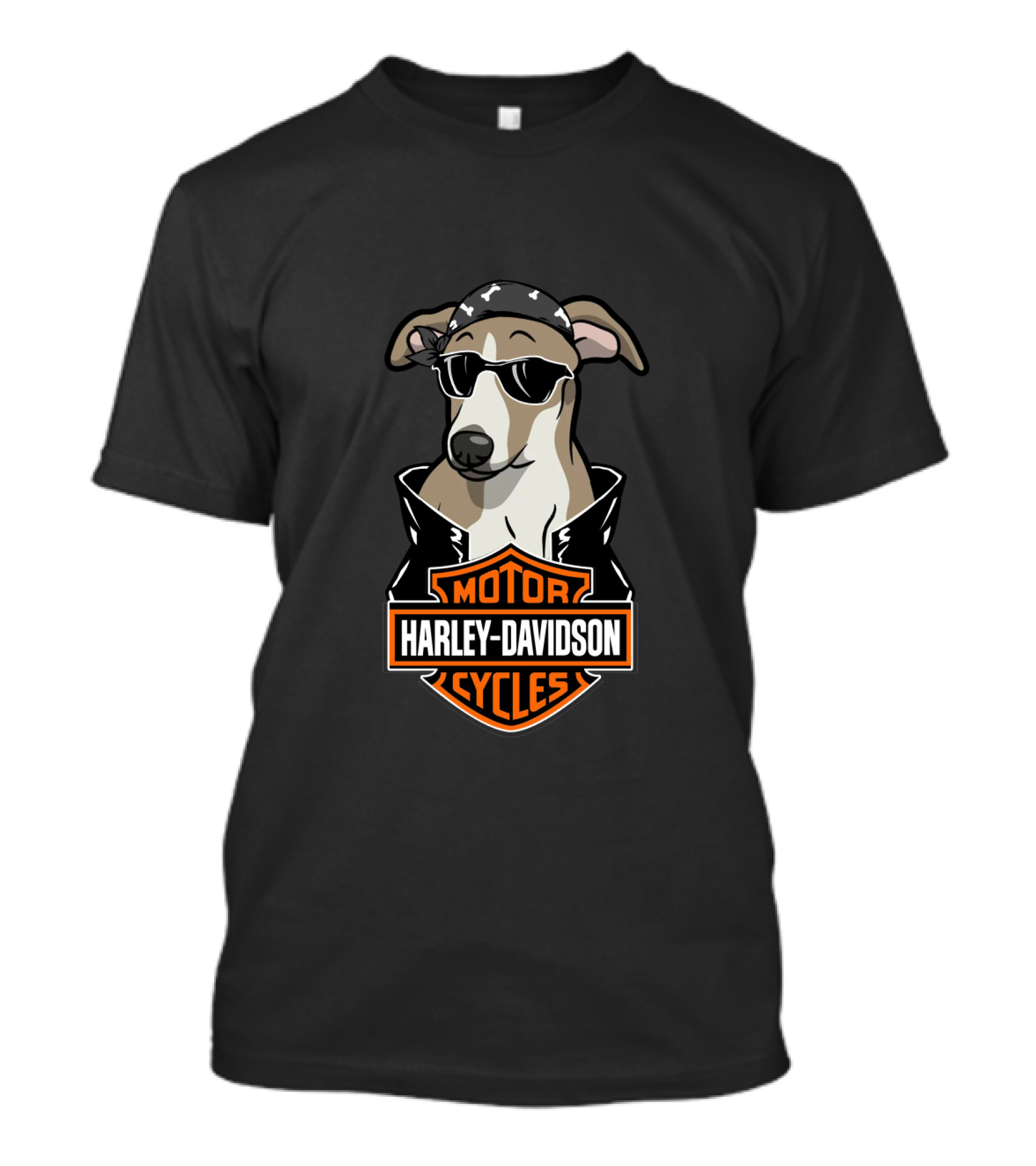 Whippet Harley Davidson Motorcycles Biker Style T-Shirt