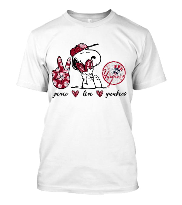Peace Love Yankees Snoopy T-Shirt