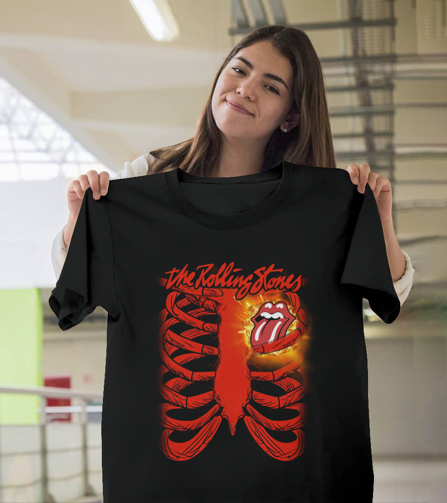 The Rolling Stones Tongue Logo Inside Ribcage T-Shirt