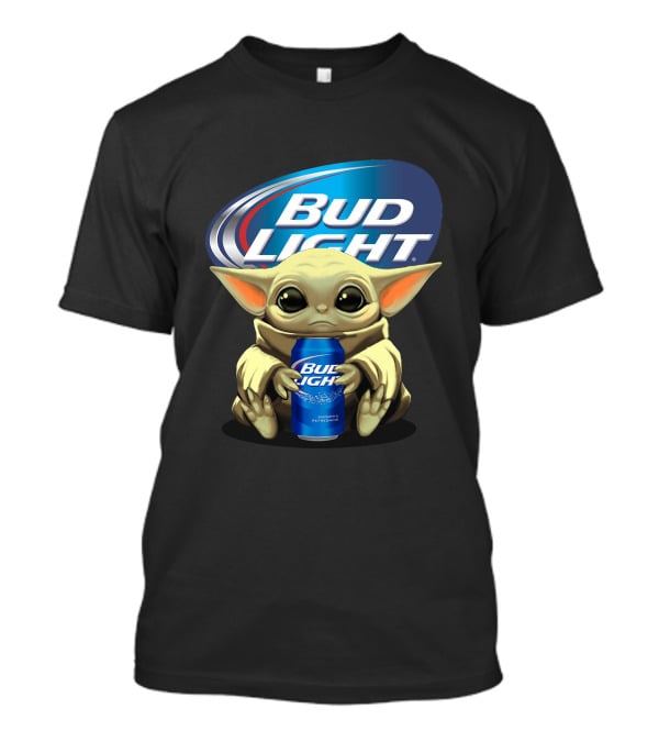 Yoda Baby Holding Bud Light Can With Bud Light T-Shirt