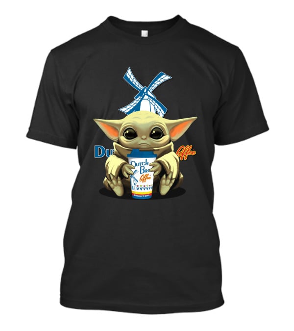 Dutch Bros Coffee Yoda With Windmill Cup T-Shirt