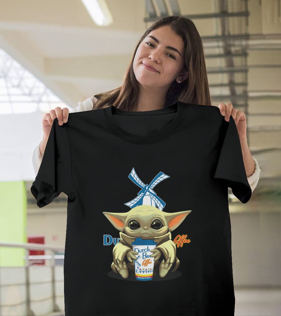 Dutch Bros Coffee Yoda With Windmill Cup T-Shirt