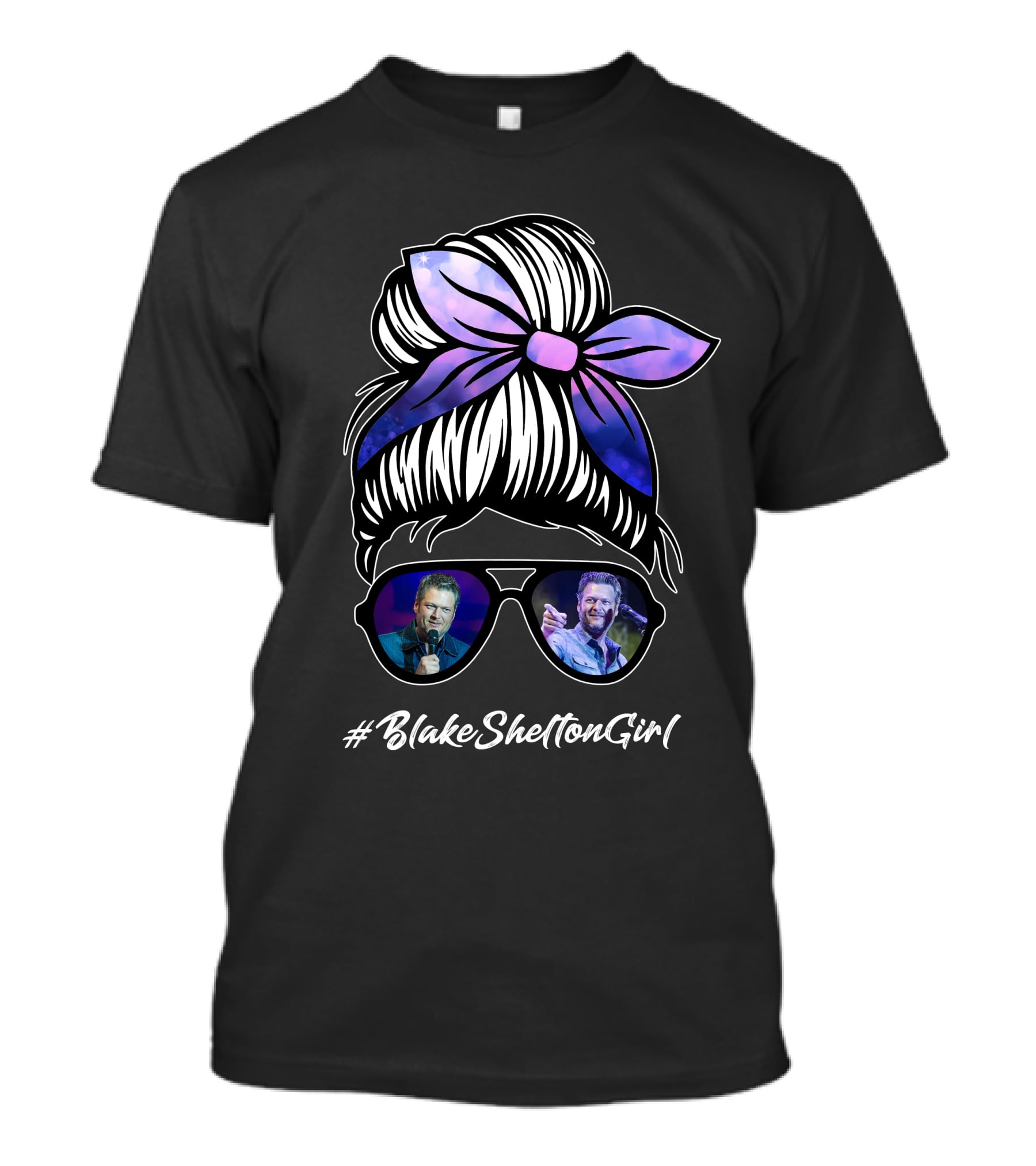 BlakeSheltonGirl Sunglasses Headwrap T-Shirt